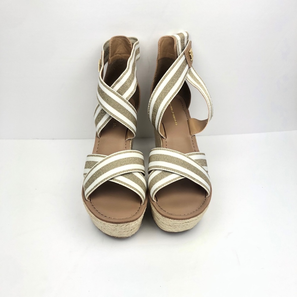 Tommy Hilfiger Women's WMNS Gold & White Wedges